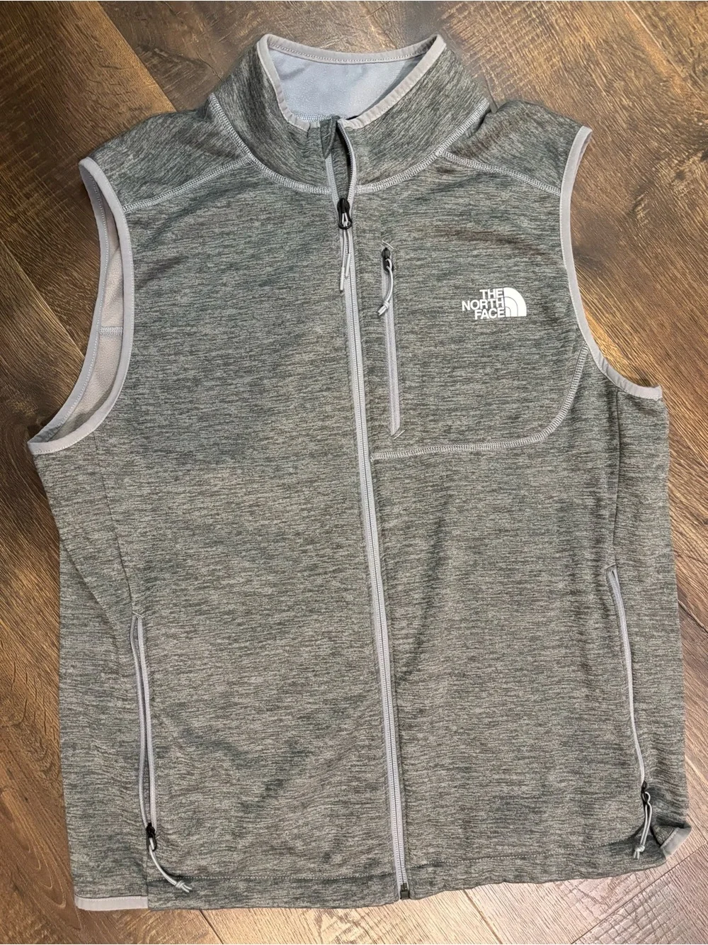 The North Face Grey Heather Sleeveless Zip Vest